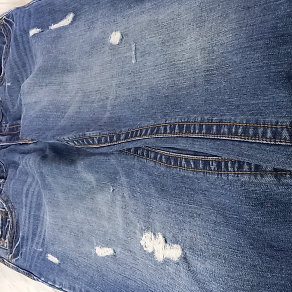 aeropostale Distressed Bootcut Blue Jeans Size 13/14 Reg - Picture 16 of 16